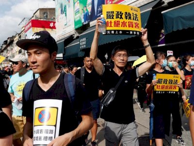 Teriakan Kemerdekaan Hong Kong, 180 Demonstran Diamankan