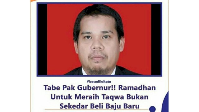 Kritik Kebijakan Gubernur NA, Suryadi Yamin: Lebaran Bukan Sekedar Baju Baru