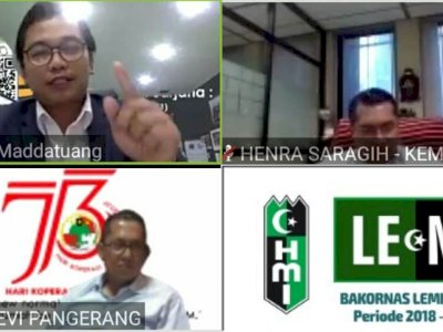 Di Webinar Nasional, Bahtiar Maddatuang Persoalkan Kecilnya APBN Untuk Kementrian Koperasi