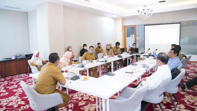Bersama 4 OPD, Wagub Sulsel Pimpin Rapat Progres APBD 2020