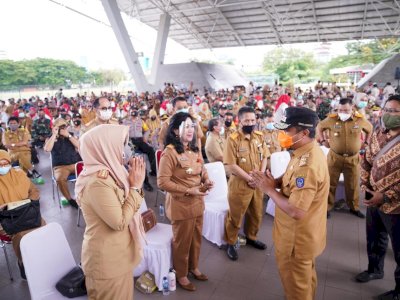 Hadiri Pencanangan Gerakan Bersama Penanganan Covid-19 Makassar, Wagub Minta Dilakukan Massif