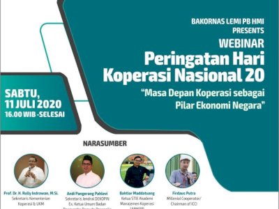 Gelar Webinar Nasional, Kemenkop Undang Bahtiar Maddatuang Sebagai Narasumber