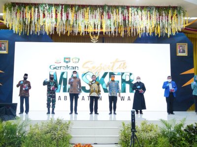 Mendagri Launching GSM di Gowa, Wagub Apreasiasi Bupati beserta Jajarannya.