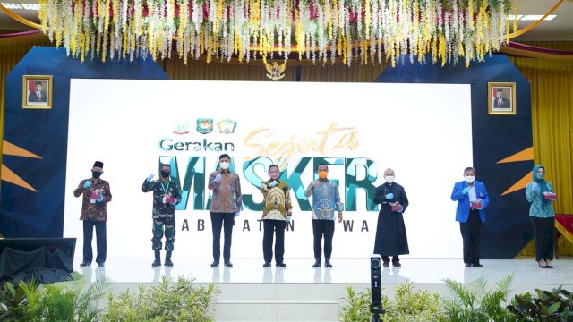 Mendagri Launching GSM di Gowa, Wagub Apreasiasi Bupati beserta Jajarannya.