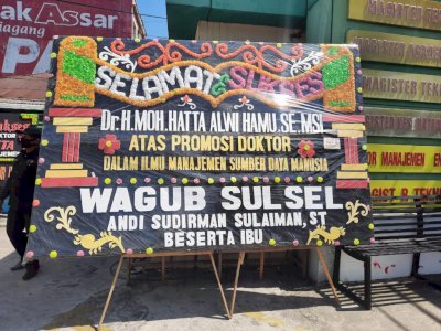 Wagub Sulsel Beri Ucapan Selamat atas Keberhasilan Mencapai Gelar Doktor Moh. Hatta Alwi Hamu.