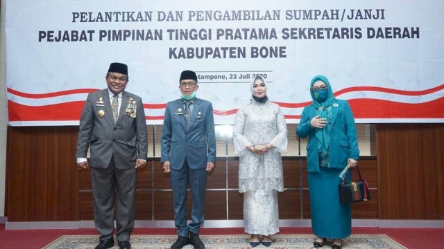 Resmi Jabat Sekda Bone, Wagub Sulsel Sampaikan Selamat Kepada Andi Islamuddin