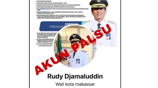 Waspada, Aksi Penipuan Medsos Atas Nama Pj Wali Kota Rudy Djamaluddin