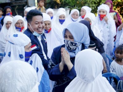 Kompaknya Ibu-ibu Majelis Taklim di Maccini Sombala Doakan Danny-Fatma