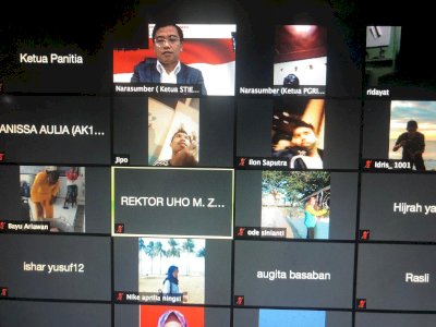 Webinar Bersama Rektor UHO dan Ketua PGRI Sultra, Bahtiar Maddatuang Dorong Sultra Bangun Kampus Vokasi