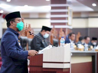 Wagub Sulsel Ikuti Rapat Paripurna Penetapan Ranperda Perubahan APBD 2020