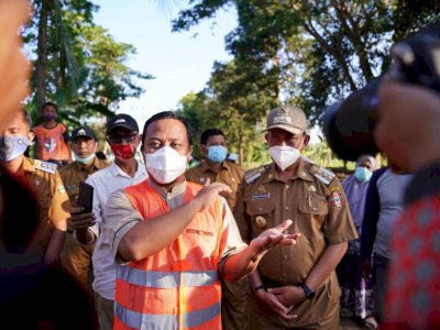 Didampingi Bupati Wajo, Wagub Sulsel Tinjau Rehabilitasi Irigasi Cenrana
