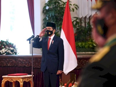 Perayaan HUT ke-75, Jokowi Apresiasi Peran TNI Perangi Covid-19