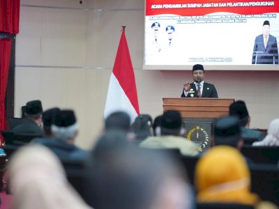 Melantik Pejabat Lingkup Pemprov, Wagub Sulsel : Jabatan Bukanlah Hadiah