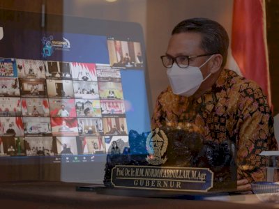 Gubernur Sulsel Ikuti Rakornas Transformasi Digital LKPP Bareng Presiden Jokowi