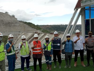 Siap Aliri 7 Ribu Ha Jeneponto, Wagub Sulsel Tinjau Progres Tahap 2 Pembangunan Bendungan Karalloe