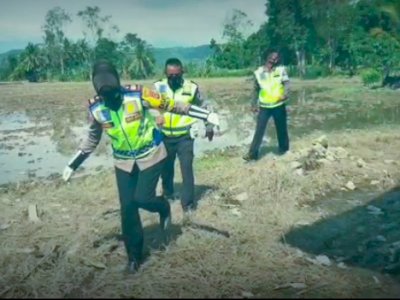 Cara Lain Kasat Lantas Polres Pinrang Sosialisasi OPS Zabra 2020