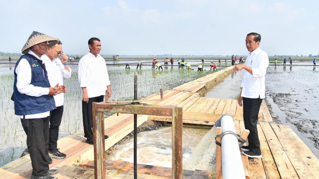 Presiden Didampingi Mentan Amran Akselerasi Pompanisasi di Lampung