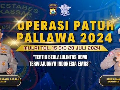 Satlantas Polres Pelabuhan Makassar Gelar Operasi Patuh Pallawa 2024