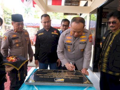 Kapolrestabes Makassar Resmikan Sekertariat FKPM Sektor Manggala