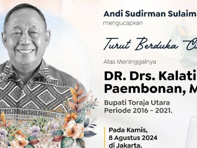 Mantan Bupati Torut Kalatiku Paembonan Berpulang, Andi Sudirman: Turut Berduka Cita Mendalam