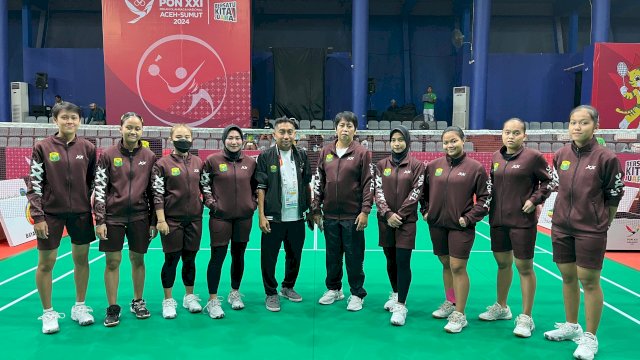 Tanding Perdana di PON XXI, Tim Bulutangkis Sulsel Sikat NTB 5-0 Tanpa Balas