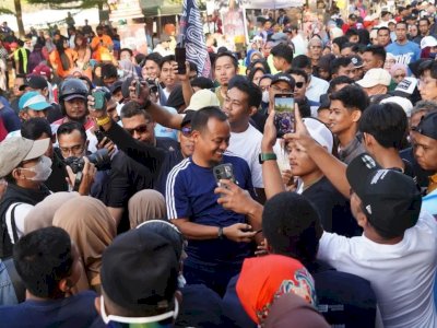 Puluhan Ribu Warga Ikuti Jalan Anti Mager Bareng Andi Sudirman, Teriak “Andalan Hatiku