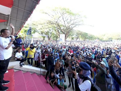 50 Ribu Warga Pangkep Tumpah Ruah di Jalan Sehat Anti Mager Bareng Andalan &#8211; Hati