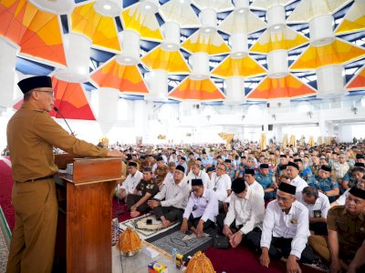 Tabligh Akbar HUT Sulsel, Pj Gubernur Prof Zudan : Mari Kita Jaga Suasana Aman dan Damai