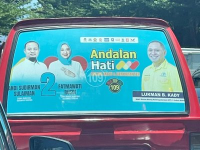 Coblos Nomor 2! 63 Legislator DPRD Sulsel Masif Kampanyekan Andalan Hati Melalui APK