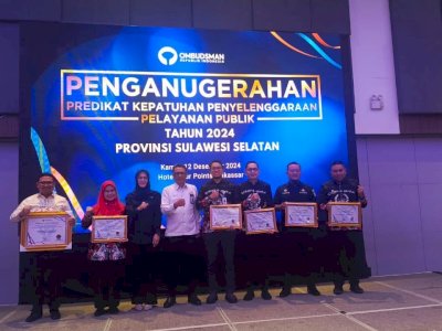 Melompat Jauh! Pemprov Sulsel Raih Nilai A Kategori Tertinggi Penilaian Pelayanan Publik Tahun 2024