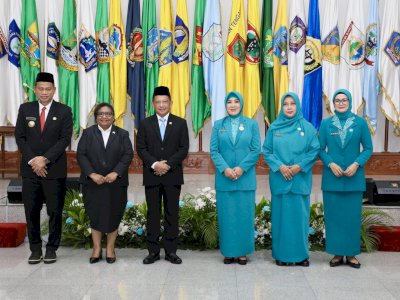 Andi Indriaty Syaiful Resmi Dilantik sebagai Pj Ketua Tim Penggerak PKK dan Ketua Pembina Posyandu Sulsel