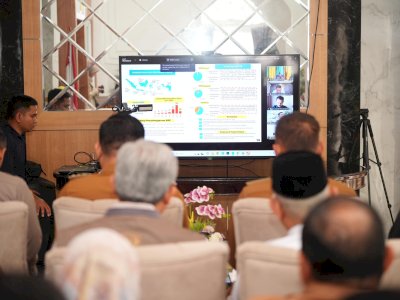 Dipimpin Mendagri Tito Karnavian, Pj Gubernur Prof Fadjry Djufry Ikuti Rapat Koordinasi Pengendalian Inflasi via Zoom Meeting