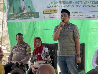 Reses di Mariso, Irwan Hasan Serap Aspirasi Warga Soal Drainase Hingga Bansos