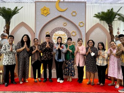 Moment Silahtuhrahmi Antar Umat Beragama, Fatmawati Rusdi dan Andi Rahmatika Dewi Terima Kunjungan PGI Sulsel