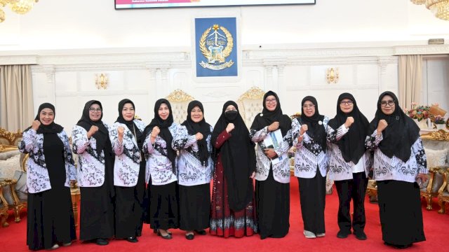 Ketua TP PKK Sulsel Terima Kunjungan Pengurus PGRI