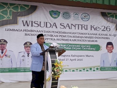 Gelar Wisuda Santri ke-26, Ketua DPD BKPRMI Maros: Kami Komitmen Lahirkan Generasi Qur’ani