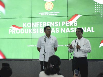 Produksi Beras Tertinggi Sepanjang Sejarah RI, Presiden Puji Duet Sukses Mentan dan Wamentan