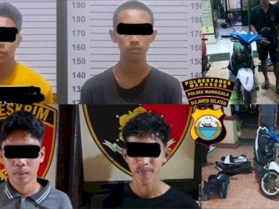 Terlibat Aksi Curanmor 4 Pelajar di Ciduk Polsek Manggala