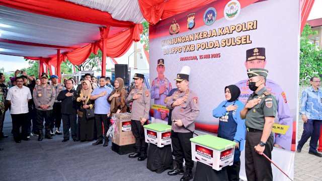 Wagub Sulsel Dampingi Kapolri Tinjau SPPG, Inovasi Polri Dukung Gizi Anak Sekolah