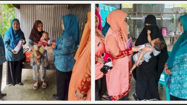 Unit Pengumpul Zakat (UPZ) Pemprov Sulsel salurkan bantuan kepada keluarga stunting di Kabupaten Pinrang.Sabtu, 2/8/2025.