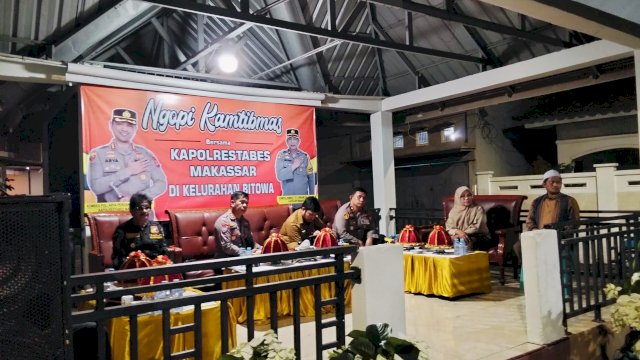 Ngopi Kamtibmas Polrestabes Makassar di Manggala Ajak Warga Bitowa Perkuat Sinergi Jaga Keamanan