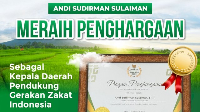penghargaan dari Baznas kepada kami sebagai Kepala Daerah Pendukung Gerakan Zakat Indonesia