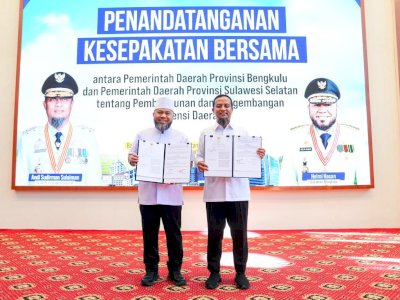 Gubernur Bengkulu Puji Andi Sudirman: Sulsel Jadi Percontohan Percepatan dan Pemerataan Pembangunan Tanpa Bebani Rakyat