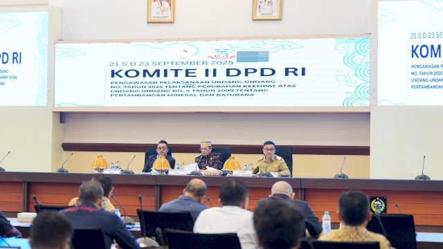UU Pertambangan 2025: DPD RI dan Pemprov Sulsel Bahas Hilirisasi dan Green Mining