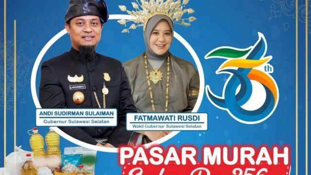 Rayakan HUT Sulsel ke-356, Disnakertrans Bikin Pasar Murah Harga Simbolik Rp356 untuk Warga dan Buruh