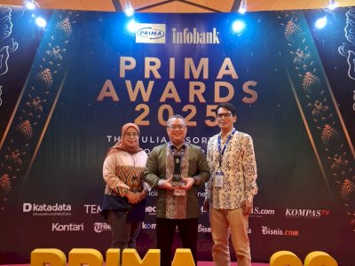 Bank Sulselbar Raih Penghargaan Platinum “Best Acquiring Bank – ATM” di PRIMA Awards 2025