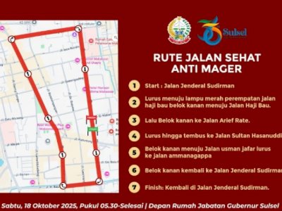 Pemprov Sulsel Gelar Jalan Sehat Anti Mager dan Karnaval Budaya, Meriahkan Peringatan 356 Tahun Sulsel