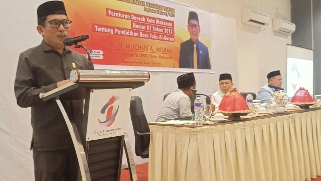Legislator Makassar Muchlis Misbah Dorong Pemkot Segera Terbitkan Perwali Terkait Baca Tulis Al-Quran