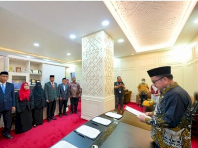 Berdasarkan Keputusan Presiden, Sekda Jufri Rahman Lantik 4 Fungsional Ahli Utama Lingkup Pemprov Sulsel