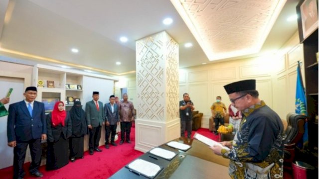 Berdasarkan Keputusan Presiden, Sekda Jufri Rahman Lantik 4 Fungsional Ahli Utama Lingkup Pemprov Sulsel